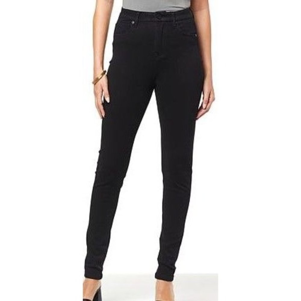 DG2 by Diane Gilman Super Stretch Knit Denim Seamless Lean Jean 801-555 Black 10